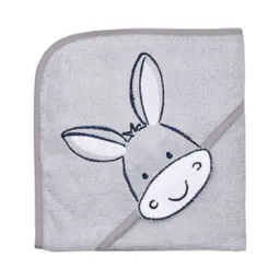 Wörner Wörner Kapuzen-Badetuch 80x80 cm mit Motiv grau – Produktbild 1 von 1