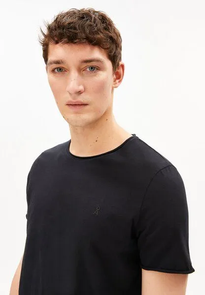 ARMEDANGELS ARMEDANGELS JAAMES BRUSHED Herren T-Shirt aus Bio-Baumwolle, Black, – Produktbild 3 von 4