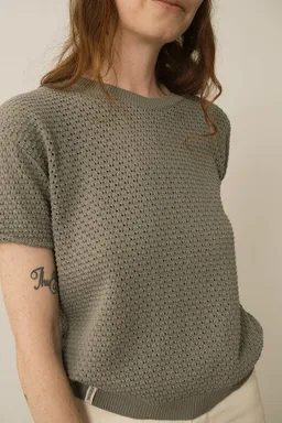 TIRALAHILACHA TIRALAHILACHA Hadara Short Sleeve Knitted Top – Produktbild 1 von 1
