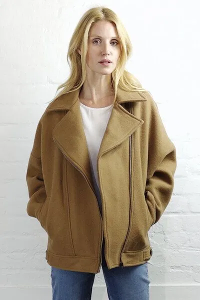 Wunderwerk Wunderwerk Oversize biker jacket, 835 camel brown (braun), – Produktbild 1 von 4