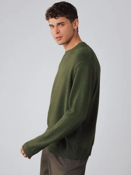 Honest Basics Honest Basics Herren Crew-Pullover aus 100% Bio-Baumwolle, Thymian, – Produktbild 2 von 3