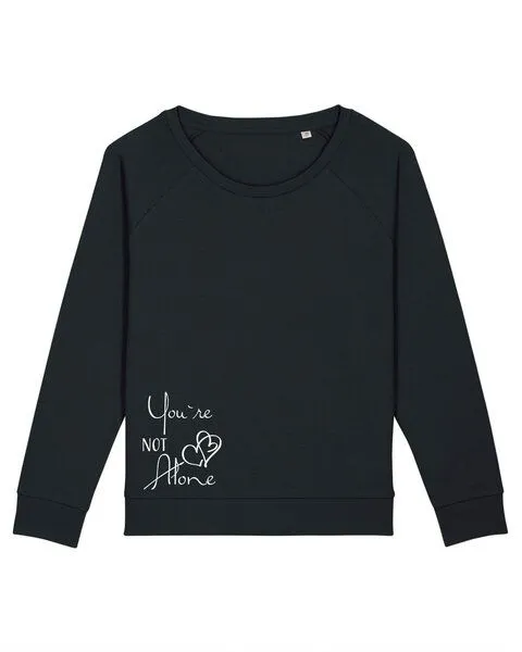 Human Family Human Family Weites Bio Damen Rundhals Sweatshirt "Dazzy - Not Alone" - in 4 Farben, Schwarz, – Produktbild 2 von 3