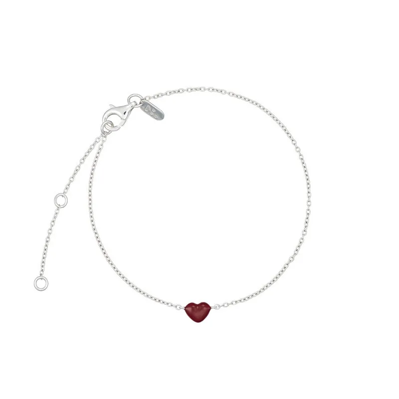 Design Letters Little Big Love Armband Burgundy - Silber – Produktbild 1 von 1