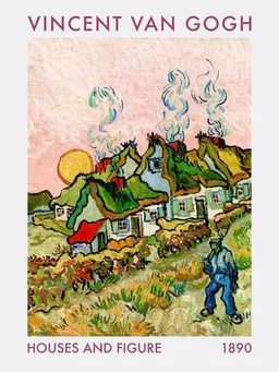 Photocircle Photocircle Wandbild / Kunstdruck / Poster / Leinwand - Häuser und Figur (Vincent Van Gogh) – Produktbild 1 von 1