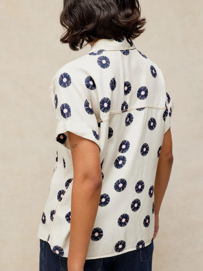 Bluse Orla - 34, Elfenbein print, – Produktbild 4 von 4
