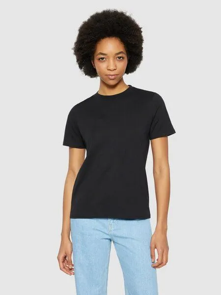 KnowledgeCotton Apparel KnowledgeCotton Apparel Basic T-Shirt Pima Cotton, Black jet, – Produktbild 2 von 4