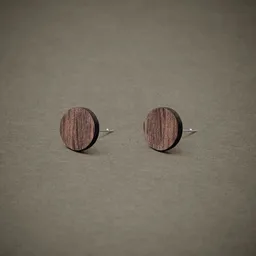 feinformart feinformart Ohrstecker / Ohrring aus Holz "Eiche geräuchert" 7mm / 9mm – Produktbild 1 von 1