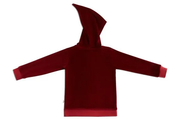 Leela Cotton Leela Cotton Nicky Kapuzenjacke Bio-Baumwolle, Bordeaux, – Produktbild 3 von 3
