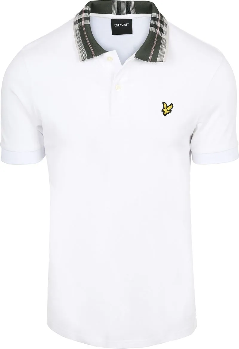 Lyle and Scott Lyle & Scott Poloshirt Tartan-Kragen Weiß - Größe XL, Weiß, – Produktbild 1 von 5