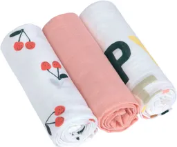 Lässig Lässig Stoffwindeln Mulltuch-Set L Happy Fruits Cherry (Set, 3-St) – Produktbild 1 von 1