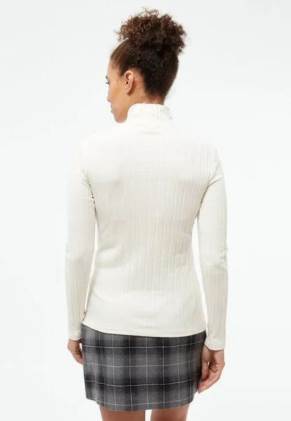 Givn Berlin Givn Berlin Geripptes Longsleeve GBVIDA aus Bio-Baumwolle mit Rollkragen, Off white, – Produktbild 4 von 4