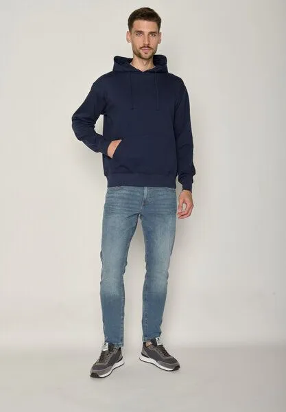 GreenBomb GREENBOMB Basic Joy - Gemütlicher Hoodie aus Bio-Baumwolle / GOTS / Fair & Vegan, Blau (marineblau), – Produktbild 2 von 4