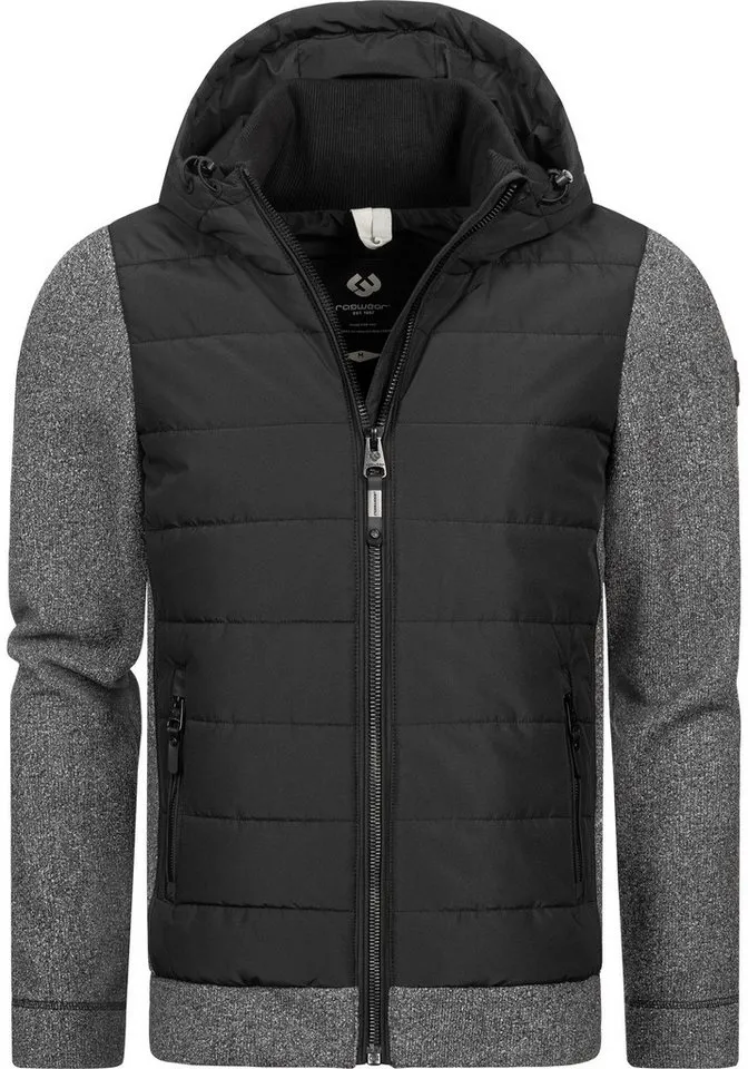 ragwear ragwear Steppjacke Doryan Mel Coole Herren Outdoorjacke mit weichen Ärmeln, Schwarz, – Produktbild 2 von 4