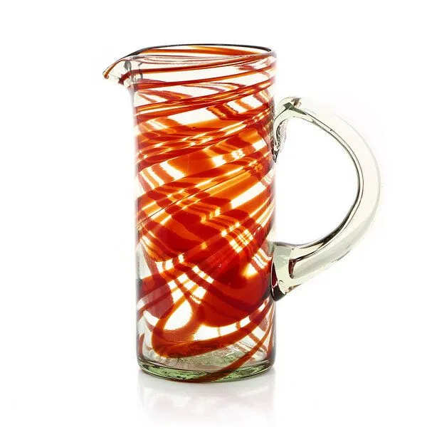 GLOBO Fair Trade GLOBO Fair Trade Krug Limonada aus Recyclingglas, mundgeblasen, Fuego, – Produktbild 1 von 2
