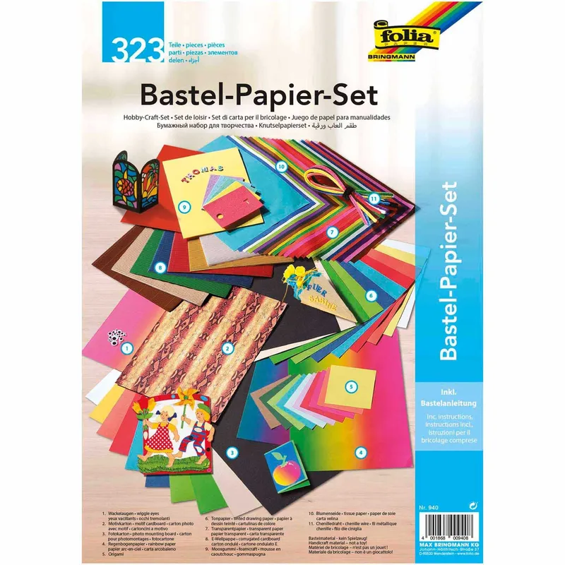 folia folia Bastelpapier Set, Mehrfarbig, – Produktbild 1 von 1