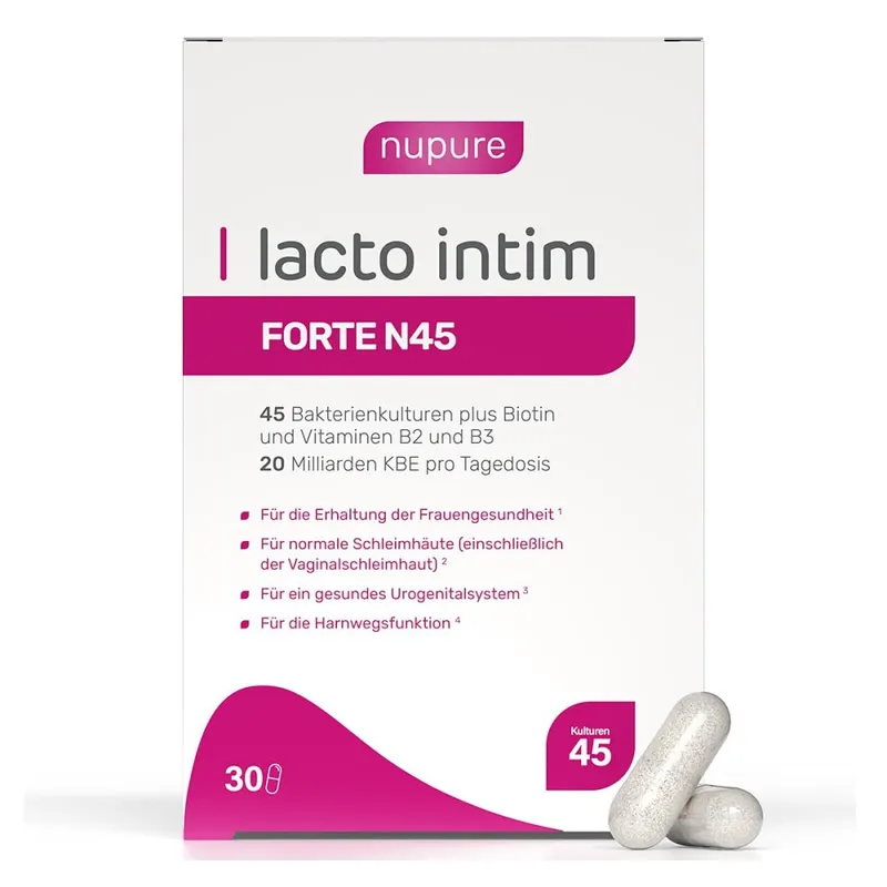 Nupure Nupure Lacto Intim Forte N45 Kapseln vegan – Produktbild 1 von 1