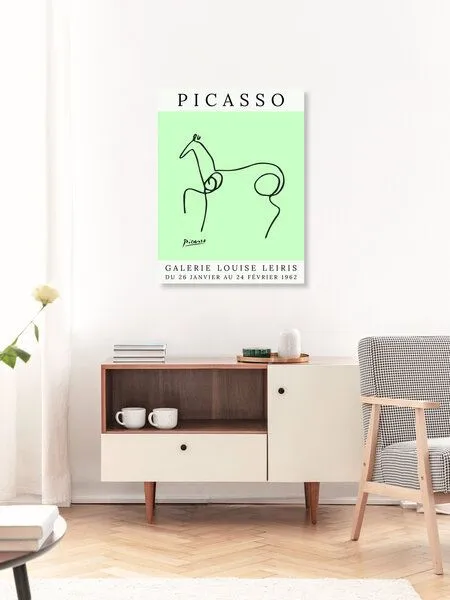 Photocircle Photocircle Poster / Leinwandbild - Picasso Pferd – grün – Produktbild 3 von 4
