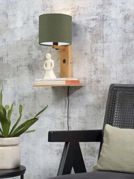 GOOD&MOJO GOOD&MOJO Naturel Wandlampe Andes, Grün, – Produktbild 4 von 4