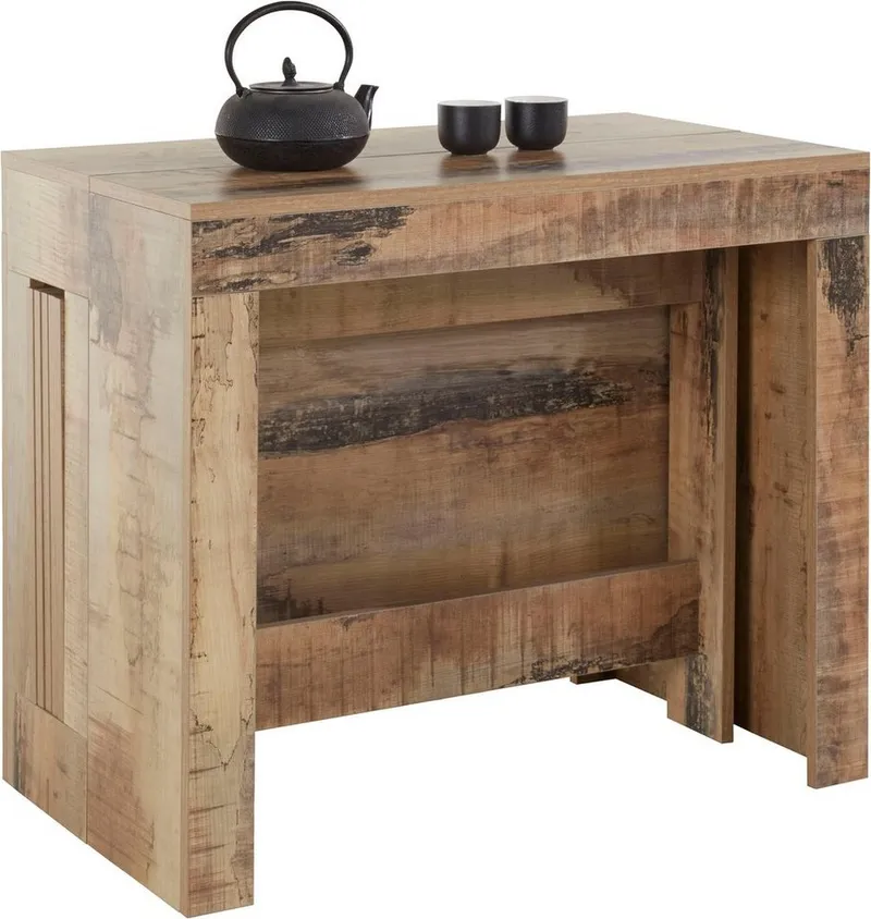 Home affaire Esstisch Praktika, Küchentisch, Wohnzimmertisch, Speisetisch, mit Auszugsfunktion, ausziehbar von 50 cm auf 300 cm, Beige, – Produktbild 8 von 8