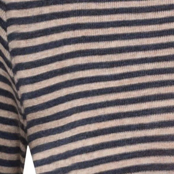 Jalfe Jalfe Longsleeve Wolle schmal geringelt melange, Rose, – Produktbild 2 von 2