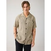 KnowledgeCotton Apparel KnowledgeCotton Apparel Lockeres Kurzarmhemd aus Ecovero und Leinen – Produktbild 1 von 1