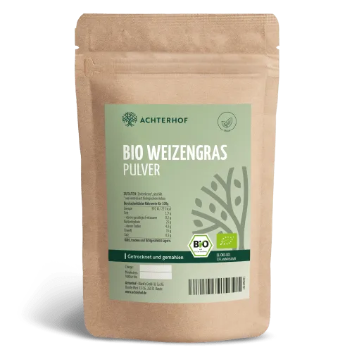 vom Achterhof Weizengras Pulver Bio (1000g) – Produktbild 2 von 2