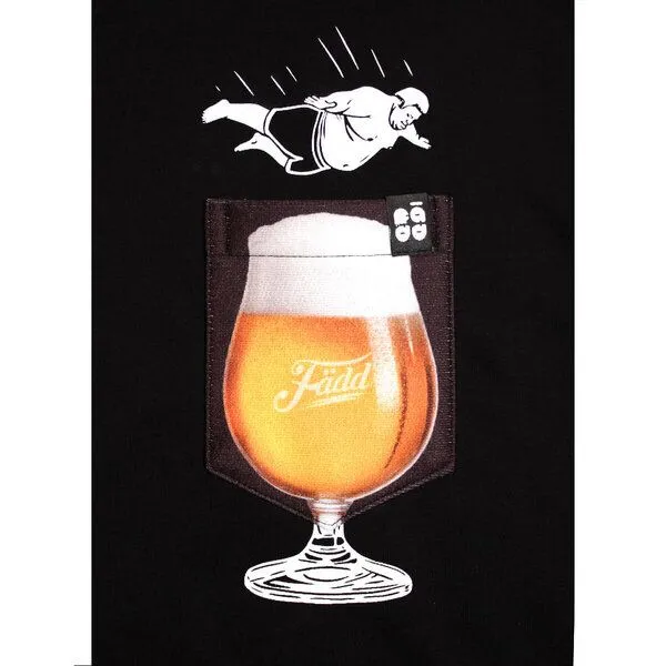FÄDD Herren T-Shirt Rundhals aus Bio-Baumwolle "Bier BT" Schwarz von Fädd, Schwarz, – Produktbild 2 von 4