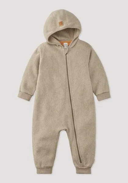 hessnatur hessnatur Softfleece Overall Regular aus reiner Bio-Baumwolle, Goldsand, – Produktbild 1 von 3
