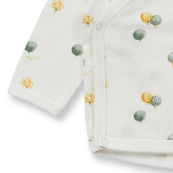 Sense Organics sense-organics Baby Wickelshirt, Modell VICTORIA, Weiß mit bäumen, – Produktbild 4 von 4