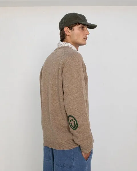 Rotholz Rotholz Smiling Strickpullover aus recycelter Wolle, Beige, – Produktbild 5 von 7