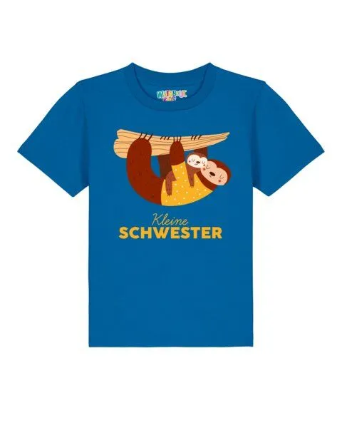 watabout.kids watabout.kids T-Shirt Kinder Faultier Kleine Schwester, Royal blue, – Produktbild 1 von 2