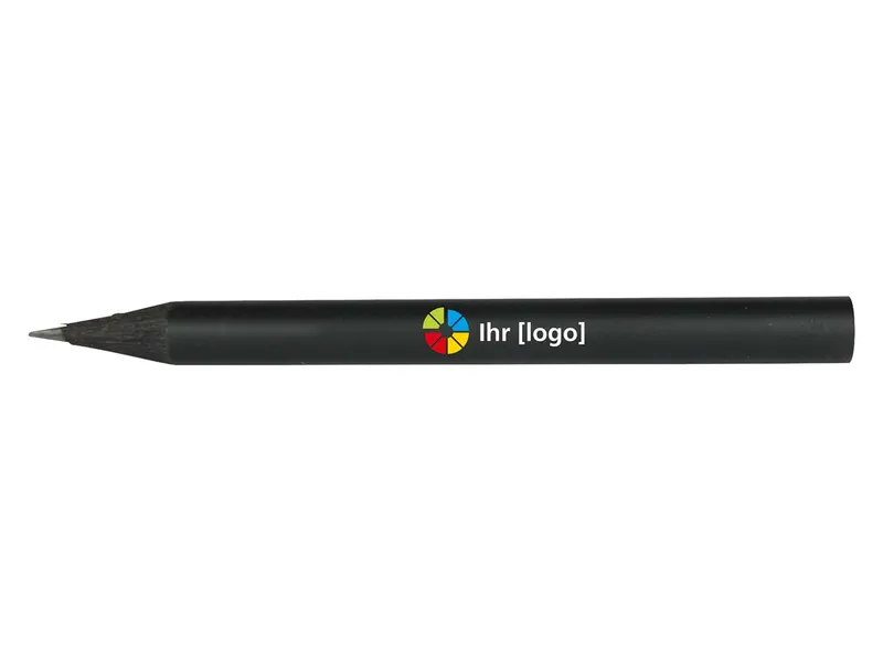 FSC-zertifizierter Bleistift rund schwarz durchgefärbt, farbig lackiert 8,75 cm – Produktbild 1 von 1