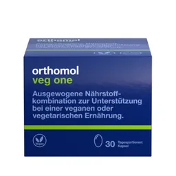 Orthomol - pharmazeutische Vertriebs Orthomol - pharmazeutische Vertriebs orthomol veg one - unterstützt bei veganer oder vegetarischer Ernährung - mit Vitamin D, Omega-3-Fettsäure und Eisen - Kapseln – Produktbild 1 von 1
