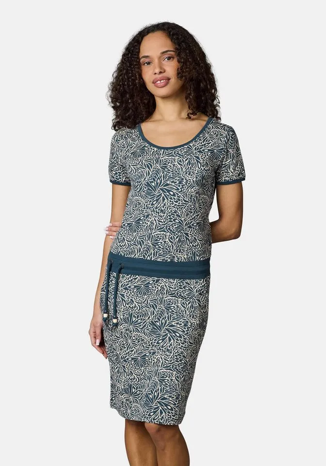 ragwear ragwear Minikleid Baomi Zoo YOUMODO Gemustertes Damen Sommerkleid, Blau, – Produktbild 1 von 5