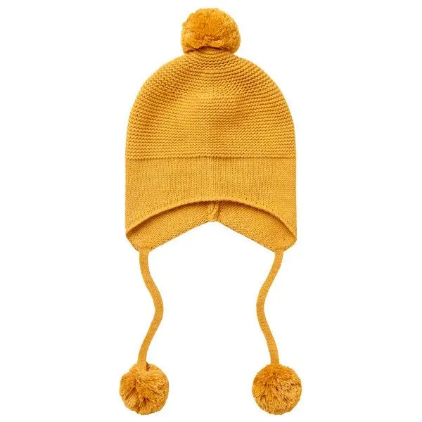 Sense Organics & friends in cooperation with GARY MASH Sense Organics & friends in cooperation with GARY MASH Baby Strickmütze mit Ohrenschutz, Gelb, – Produktbild 1 von 2