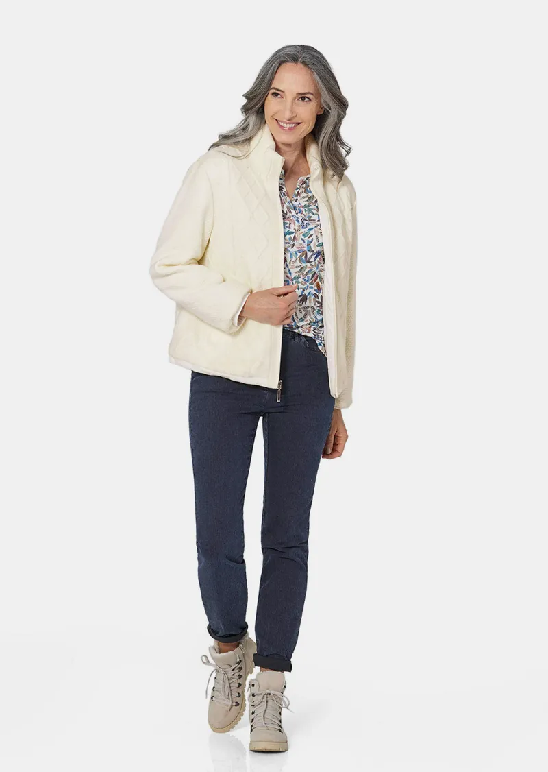 Goldner Wendejacke mit Stehkragen - cremeweiß - Gr. 52 von Goldner Fashion, Weiss, – Produktbild 2 von 3