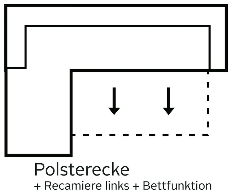 exxpo - sofa fashion Ecksofa Salerno, Funktionssofa, Breite 280cm, hoher Sitzkomfort, L-Form, inkl. Kopf- und Armteilverstellung, wahlweise mit Bettfunktion, Braun, – Produktbild 3 von 8
