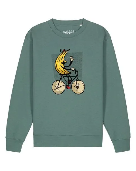 watapparel watapparel Sweatshirt Unisex Banana Rider, Green bay, – Produktbild 1 von 2