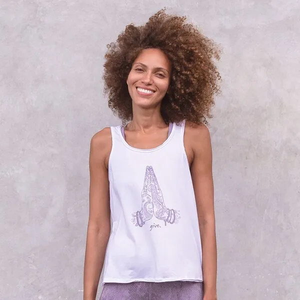 Jaya Jaya ALASKA GIVE - Damen - lockeres Top mit offenem Rücken aus Tencel-Baumwoll-Mix, White/weiß, – Produktbild 1 von 4