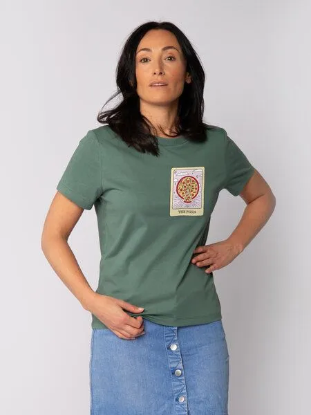 watapparel watapparel T-Shirt Frauen Tarot The Pizza, Green bay, – Produktbild 1 von 3