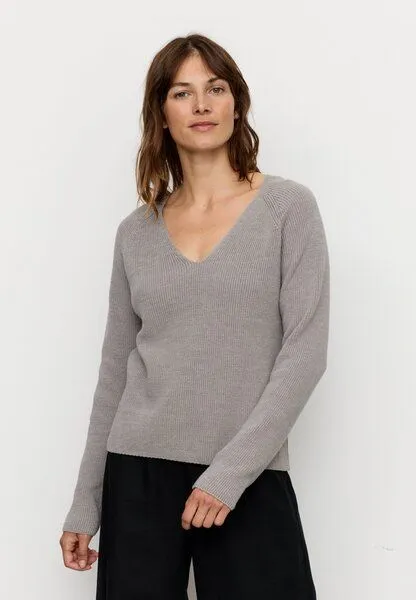 recolution Damen Strickpullover aus Bio-Baumwolle - ARUGULA - recolution, Greige (grau), – Produktbild 4 von 4