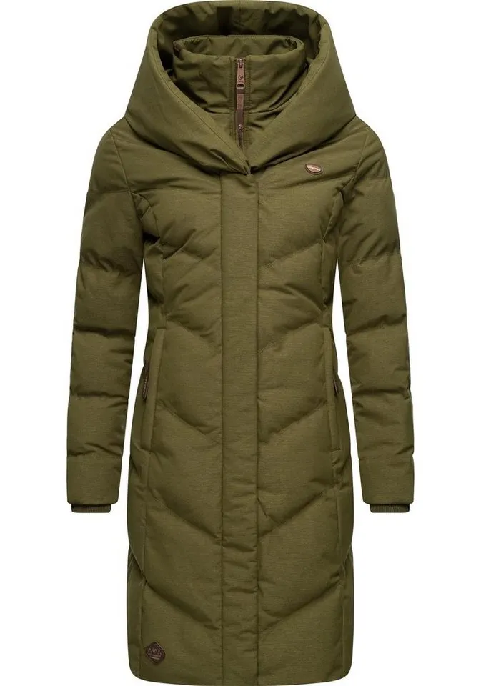 ragwear ragwear Steppmantel Natalka Melange wasserdichter Damen Wintermantel mit gefütterter Kapuze, Grün, – Produktbild 2 von 3