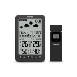 Hama Hama Wetterstation "Ko Samui", mit Außensensor, Funk, Wecker, Schwarz – Produktbild 1 von 1
