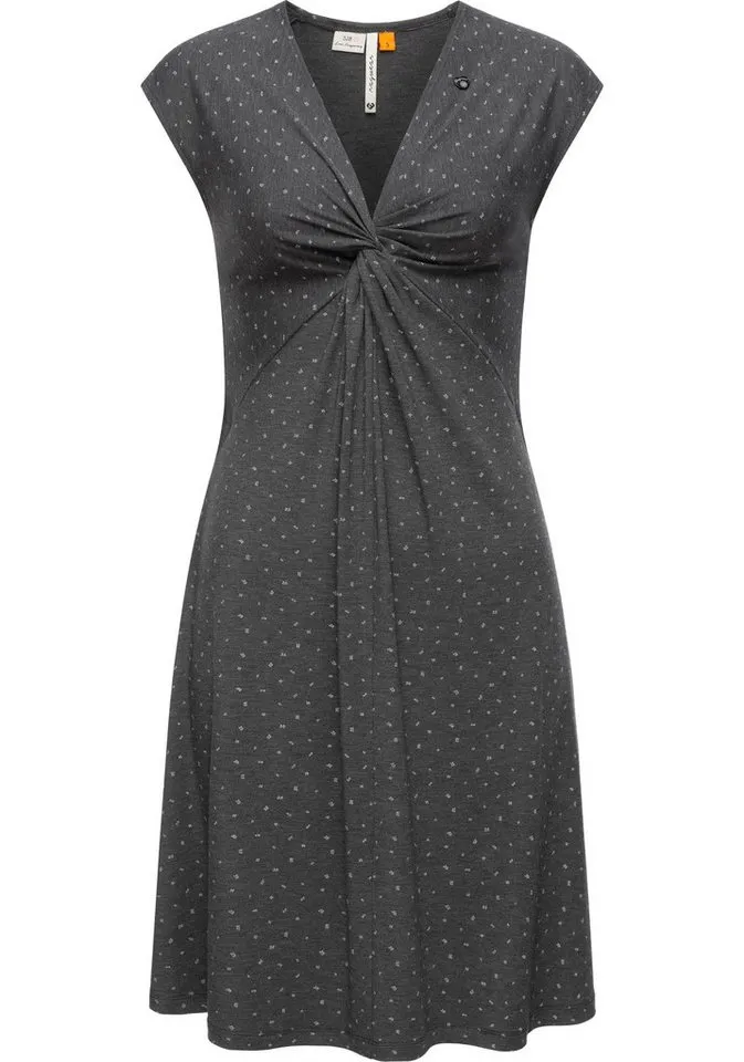 ragwear ragwear Wickelkleid Comfrey stylisches Sommerkleid mit tiefem V-Ausschnitt, Grau, – Produktbild 1 von 2
