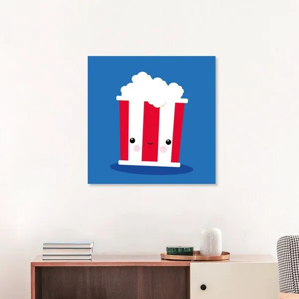 Photocircle Photocircle Poster / Leinwandbild - Kinderzimmerbild Kawaii Popcorn – Produktbild 3 von 4