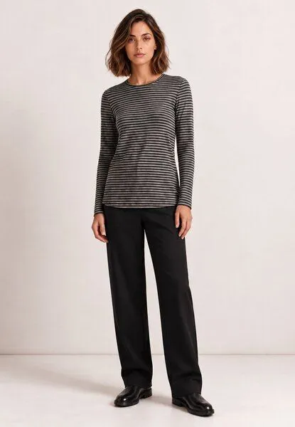 LANA Organic LANA Organic Bio Langarmshirt, Modell Iblis, Schwarz - pepper, – Produktbild 2 von 4