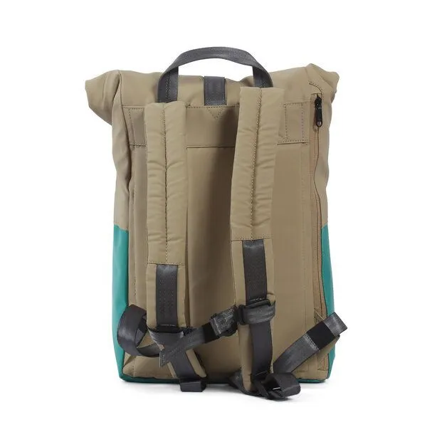 7clouds 7clouds Rolltop-Rucksack Kira 7.1, Green-camel, – Produktbild 3 von 4