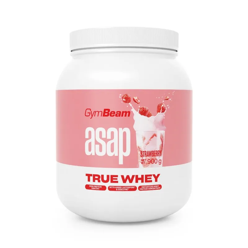 GymBeam ASAP GymBeam ASAP True Whey 900 g Erdbeere – Produktbild 1 von 1