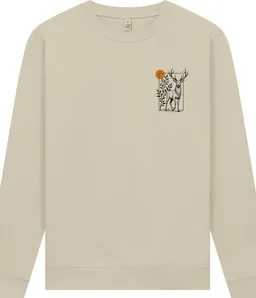 Spreecult Spreecult Eingerahmter Hirsch - Unisex Sweatshirt - Bio und Fair - Wald Natur Tiere Sonne – Produktbild 1 von 1