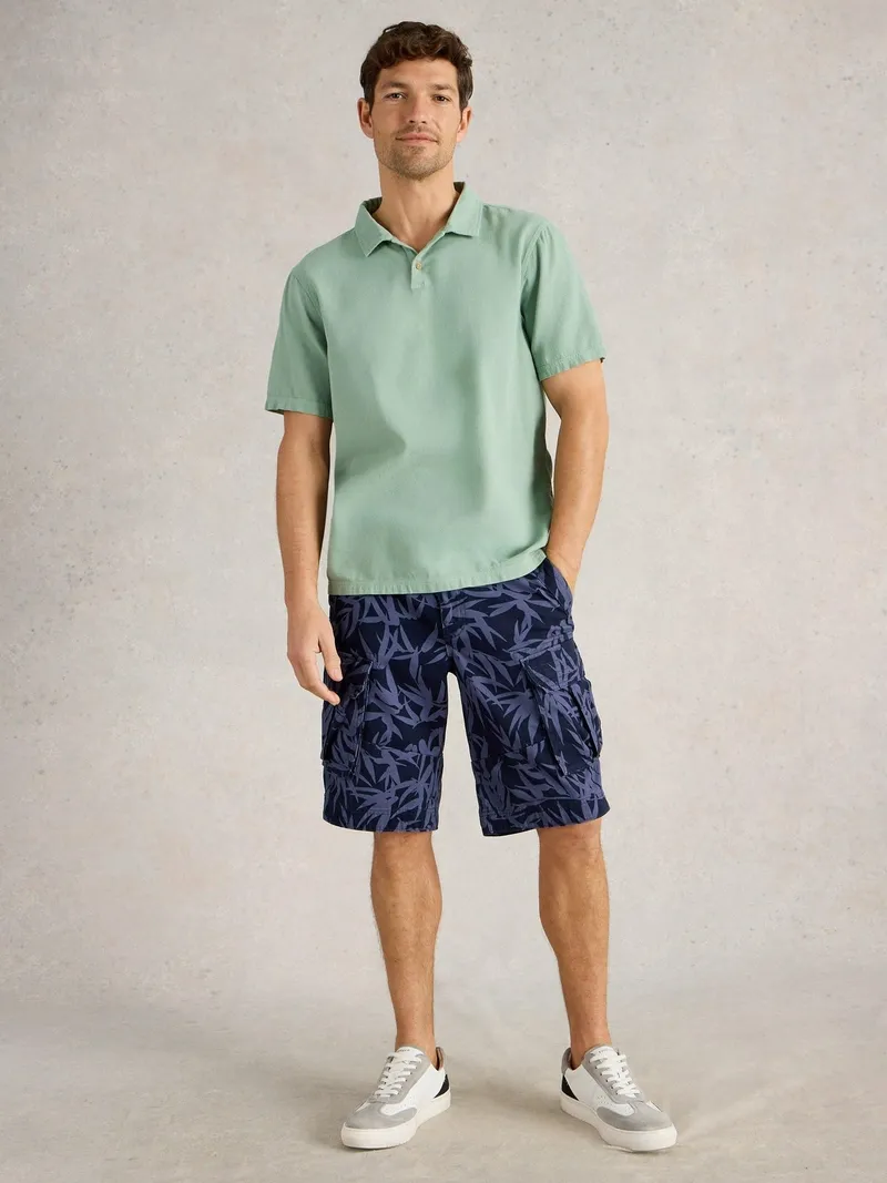 White Stuff Halsall Cargoshorts aus Bio-Baumwolle - 38/R, Marine print, – Produktbild 2 von 4